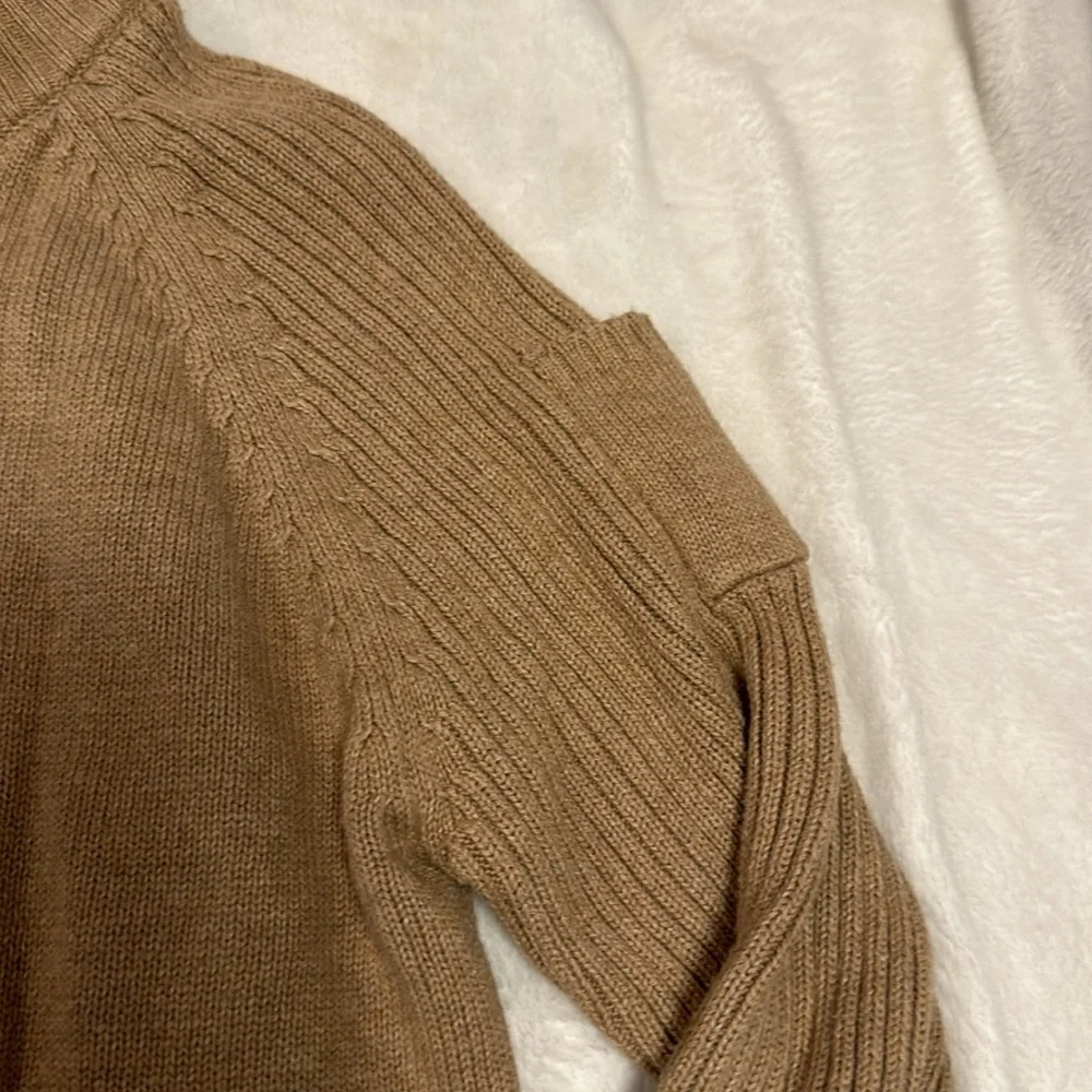 GYMBOREE 2009 MOUNTAIN LODGE KHAKI ZIP CARDIGAN SWEATER 7 8 LIKE NEW